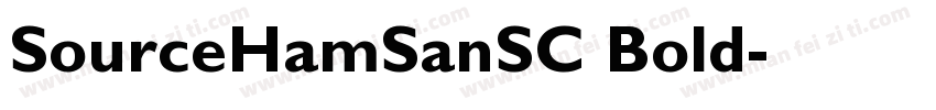 SourceHamSanSC Bold字体转换
